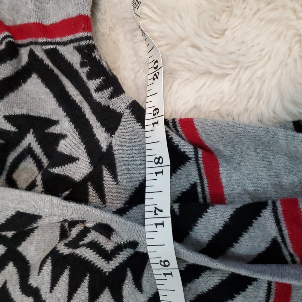 Aztec Print Waterfall Cardigan Small Cotton - Picture 10 of 10